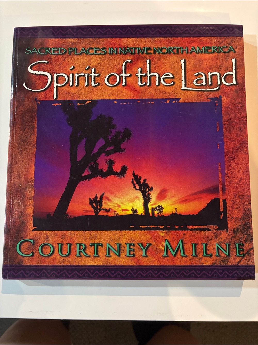 "Spirit of the Land" Book - Purple Orange Sunset Cover